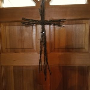 Barbed Wire Cross 24" X 13"